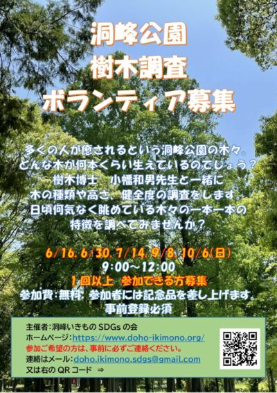 2024樹木調査ボランティア募集チラシのサムネイル